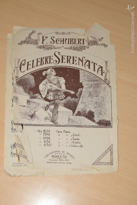 Music magazines: partitura f.schubert celebre serenata editorial boileau