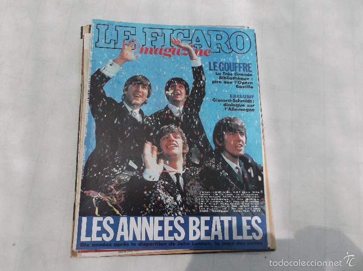 Revistas de m&uacute;sica: le figaro magazine 1990,solo el reportaje 8 paginas, 7 fotos,los a&ntilde;os de los the beatles, en frances