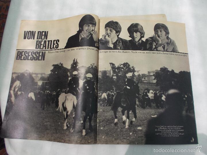 Revistas de m&uacute;sica: revista en aleman stern,solo reportaje the beatles,7 paginas,12 fotos de concentracion de gente