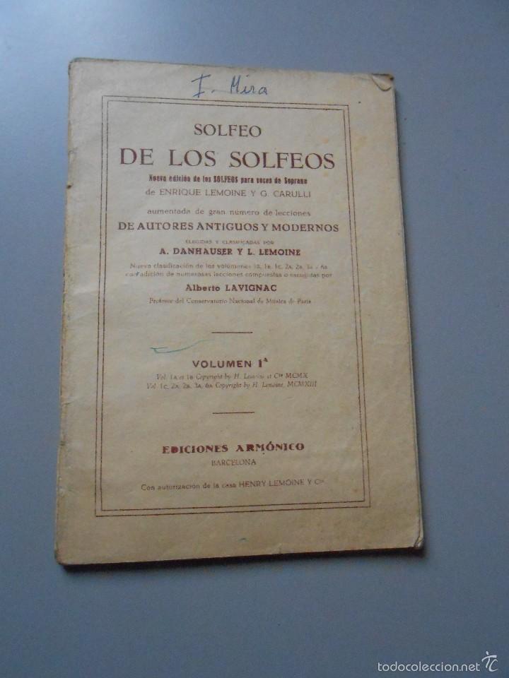 Revistas de m&uacute;sica: SOLFEO   DE   LOS   SOLFEOS -Volumen 1&ordf;- - Foto 1