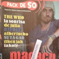 Revistas de música: PACK DE SO 72 AGOST 2006 THE WHO,MACACO,SU TA GAR,ALBERTUCHO,REFREE,LA SONRISA DE JULIA. Lote 68401341