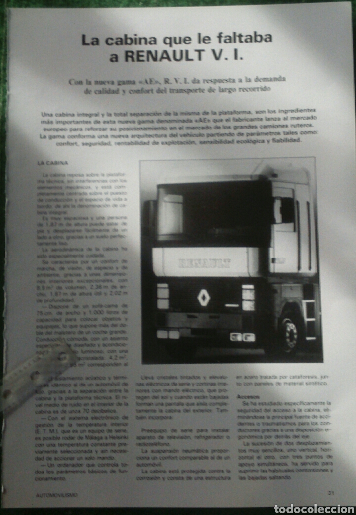 Musikzeitschriften: Reportaje camion Renault RVI AE de 1990