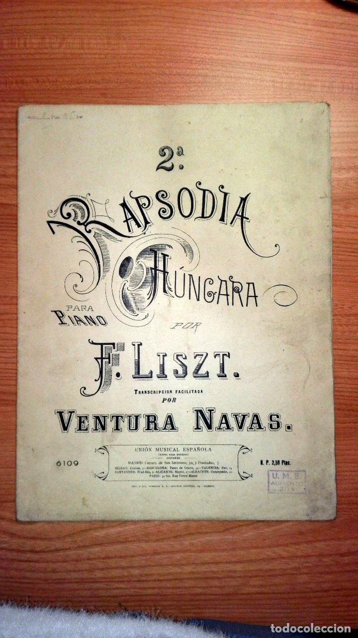 Magazines de musique: RAPSODIA HUNGARA POR F. LISZT.  PARA PIANO