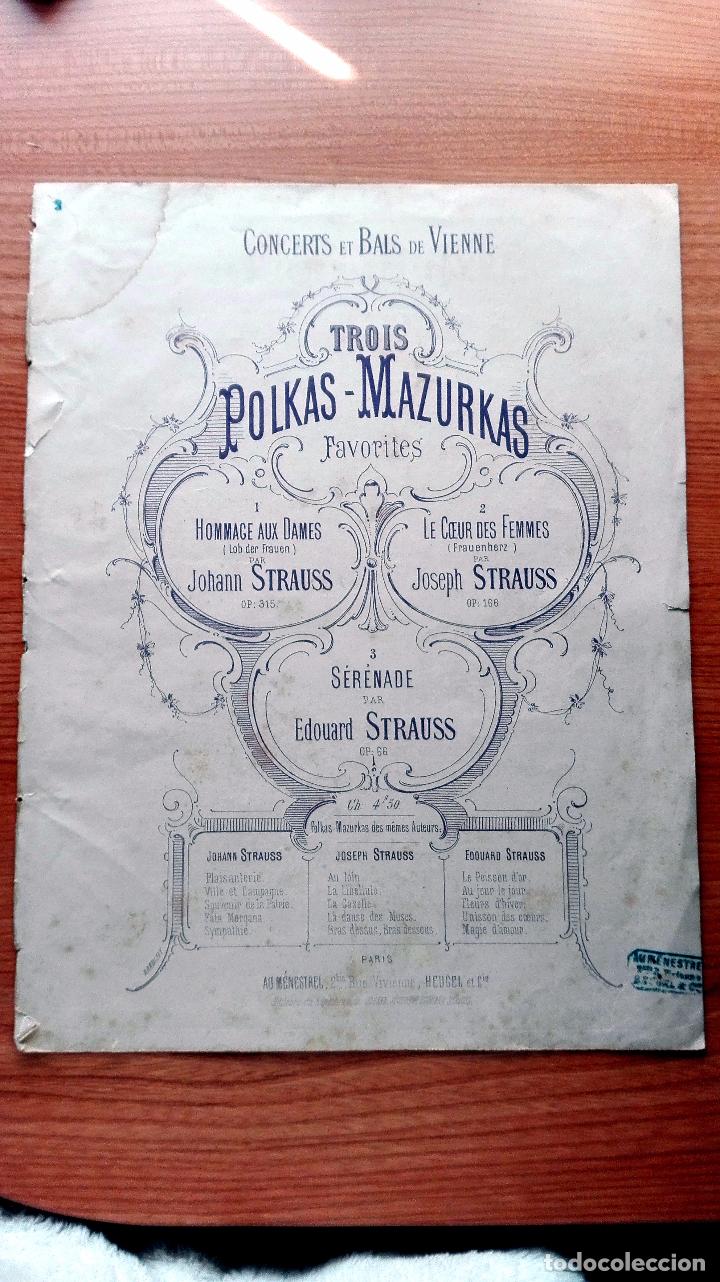 Magazines de musique: CONCERTS ET BALS DE VIENNE. TROIS POLKAS-MAZURKAS. JOSEF STRAUSS