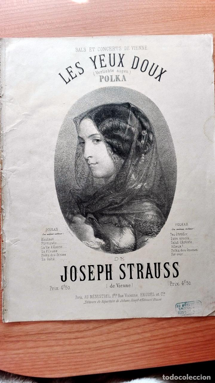 Magazines de musique: BALS ET CONCERTS DE VIENNE. LES YEUX DOUX. POLKA.  JOSEF STRAUSS.