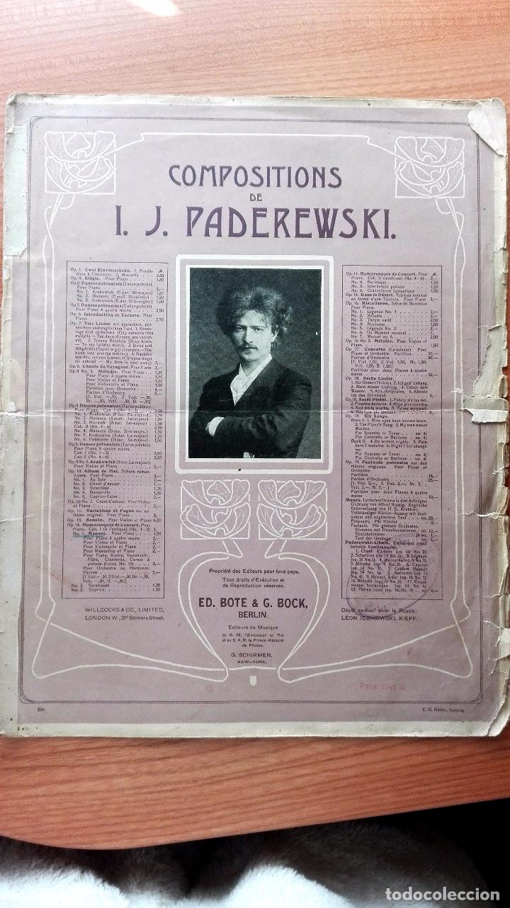 Magazines de musique: COMPOSITIONS DE I.J. PADEREWKI. BERL&Iacute;N.