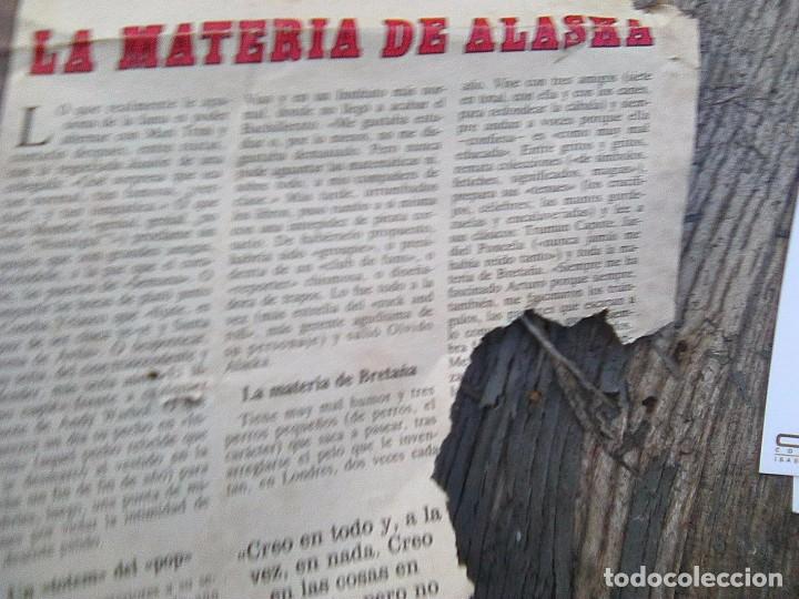 Revistas de m&uacute;sica: Alaska y Dinarma- recorte comentario tema literario totem del pop - revista tipo hola - 1983