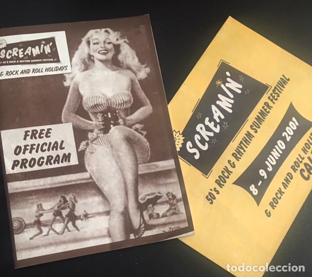 Music magazines: cartel y programa oficial del festival screaming 50's rock & rhythm summer festival 2001 calella