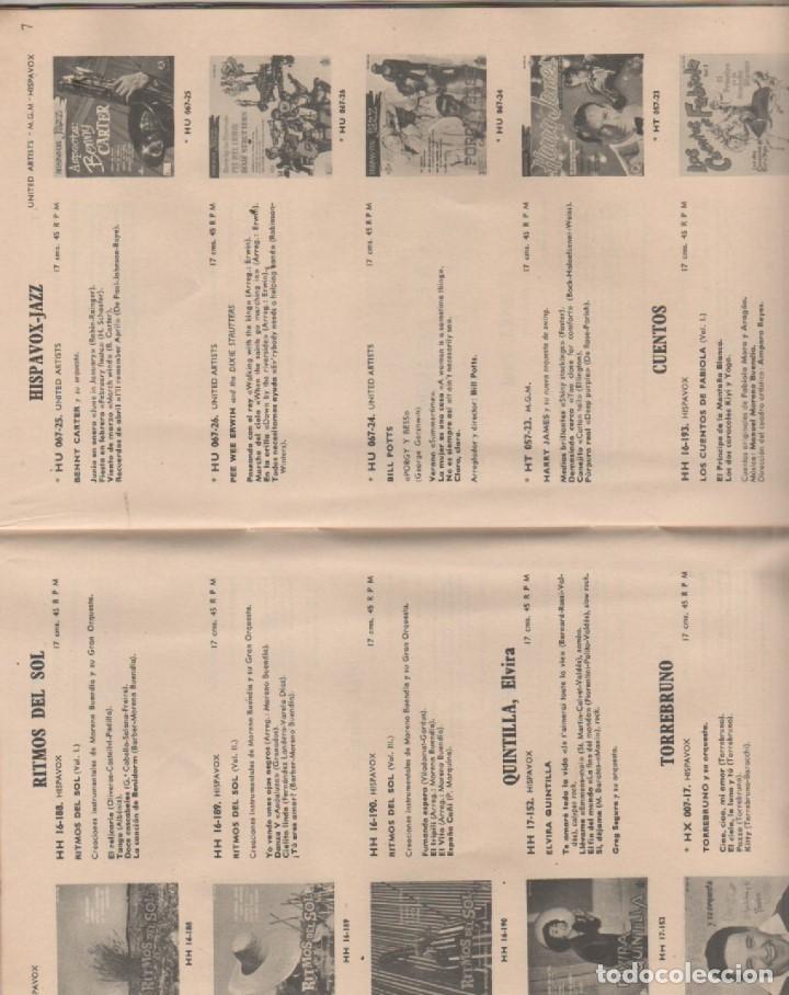 Magazines de musique: Primer suplemento al catalogo general grabaciones originales y extranejeras Hispavox 1961