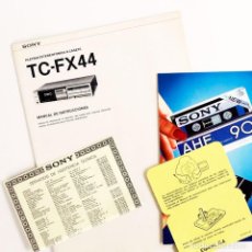 Revistas de música: MANUAL PLETINA CASETE SONY TC-FX44. 1983. Lote 88761856