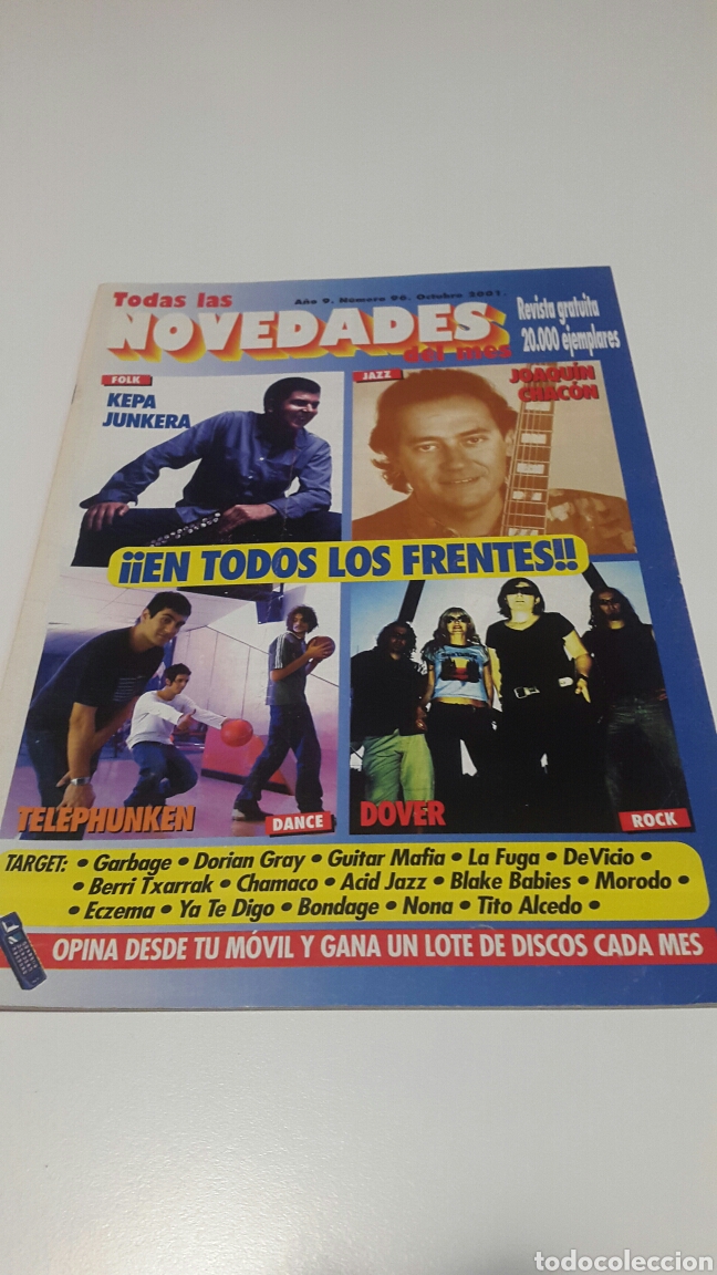 Magazines de musique: TODAS LAS NOVEDADES N&deg; 96. OCT 2001. DOVER.