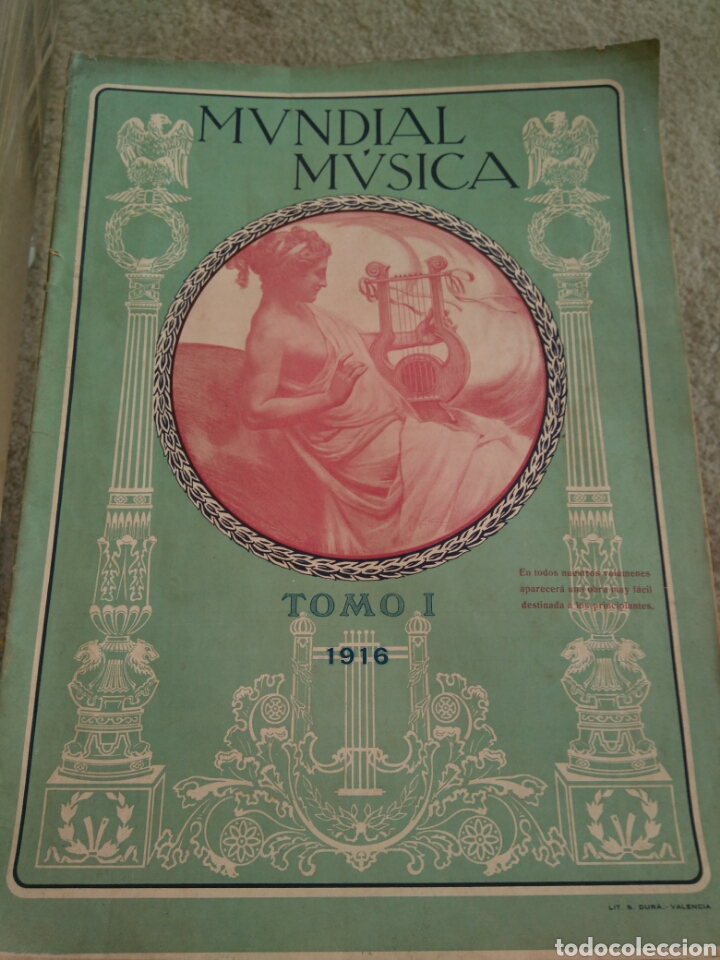 Music magazines: Mundial M&uacute;sica. Separata para &iacute;ndice Tomo I a&ntilde;o 1916. Publicidad La Reina de los Bordados