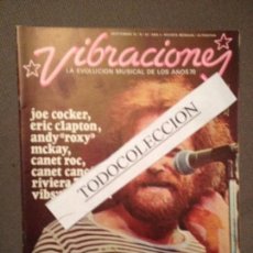 Revistas de música: VIBRACIONES 24 SET 76:JOE COCKER,CANETS ROCK/CANÇO,THE DORS,POSTER OVIDI MONTLLOR/ERIC CLAPTON. Lote 103513247