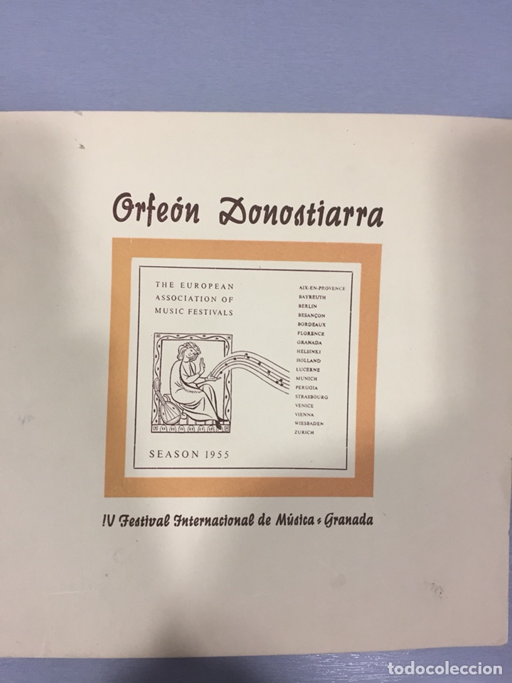 Revistas de m&uacute;sica: PROGRAMA ORFE&Oacute;N DONOSTIARRA 1955 - Foto 1