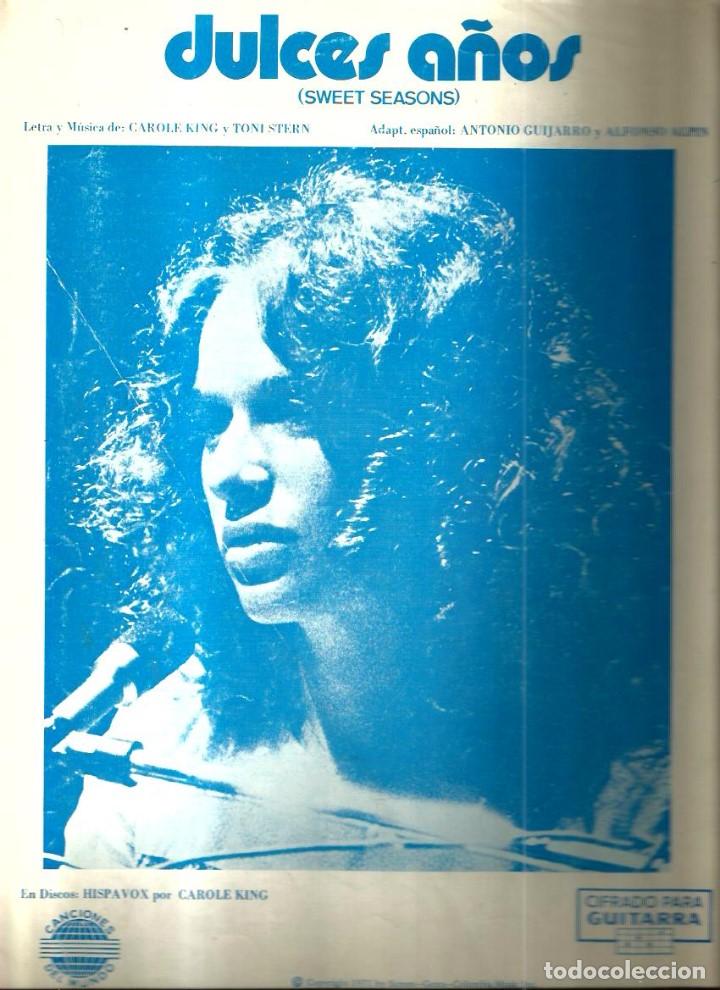 Magazines de musique: PARTITURA CAROLE KING : DULCES A&Ntilde;OS ( ADAP. LETRA EN ESPA&Ntilde;OL DE ANTONIO GUIJARRO )
