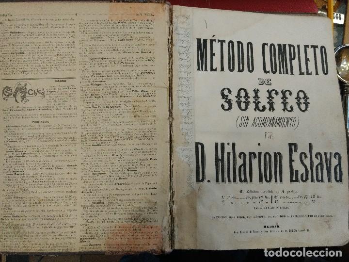 Music magazines: METODO COMPLETO DE SOLFEO SIN ACOMPA&Ntilde;AMIENTO POR D. HILARION ESLAVA. 6&ordf;. EDICION.- 139 PGS. 4 PARTE