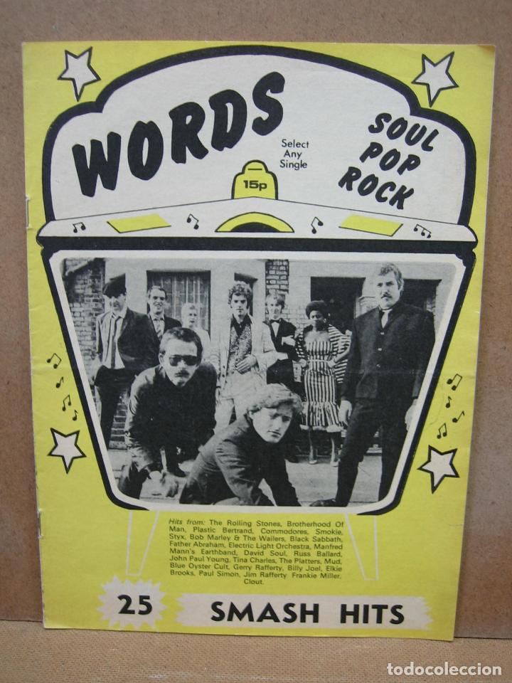 Magazines de musique: Antigua revista musical Words. Smash Hits