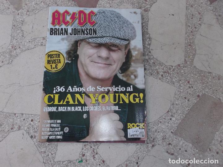 Magazines de musique: revista poster ac/dc brian johnson,36 a&ntilde;os de servicio al clan young, gran poster 59x84 , n&ordm; 5