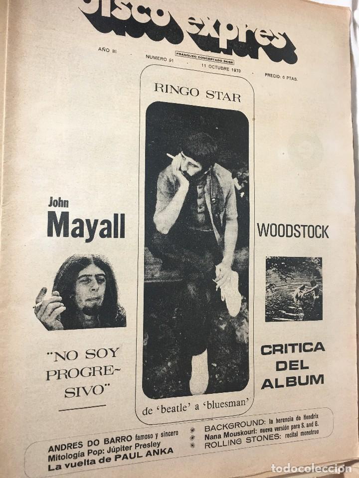 Magazines de musique: RA4 REVISTA MAGAZINE DISCO EXPRES 1970 N&ordm; 91 RINGO STAR BEATLES MAYALL WOODSTOCK ELVIS PRESLEY