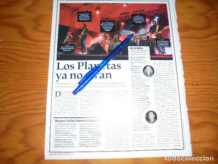 Revistas de m&uacute;sica: RECORTE PRENSA : RUMORES DE SEPARACION EN EL GRUPO, LOS PLANETAS. ROLLING STONES, OCTBRE 2005