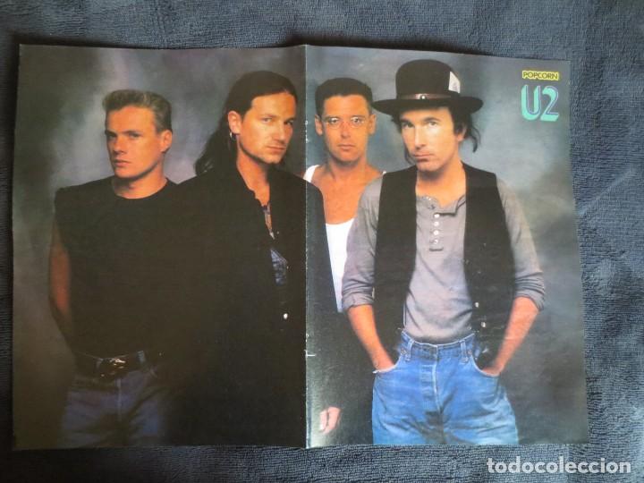 Magazines de musique: Poster de la Revista Popcorn de U2 y Erasure Tama&ntilde;o 40x29 cm