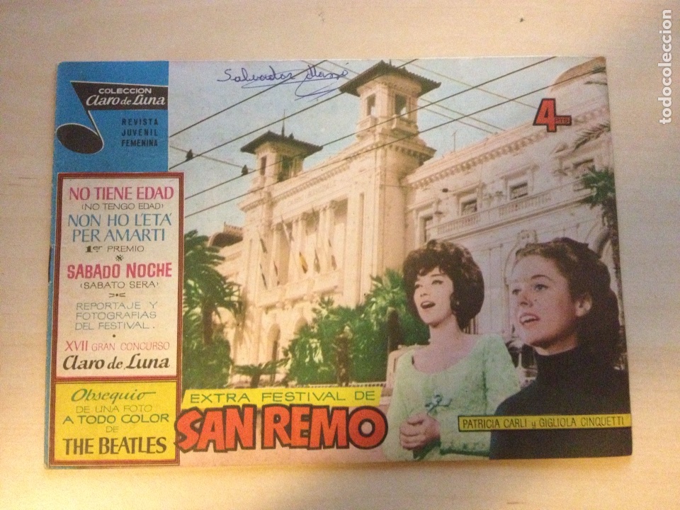 Magazines de musique: Beatles Claro de Luna - Extra Festival de San Remo