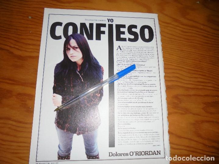 Revistas de m&uacute;sica: RECORTE PRENSA : YO CONFIESO : DOLORES O&acute;RIORDAN . ROLLING STONE, MAYO 2007