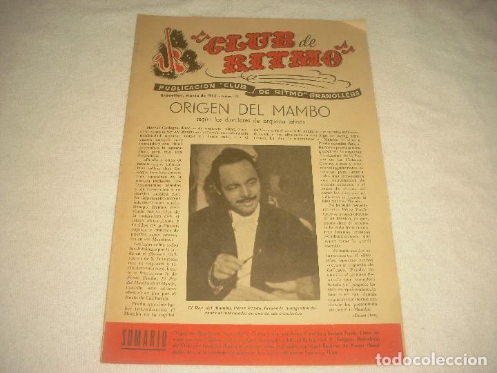 Riviste di musica: CLUB DE RITMO  N&ordm; 71. MARZO 1952 . ORIGEN DEL MAMBO . EN PORTADA PEREZ PRADO.