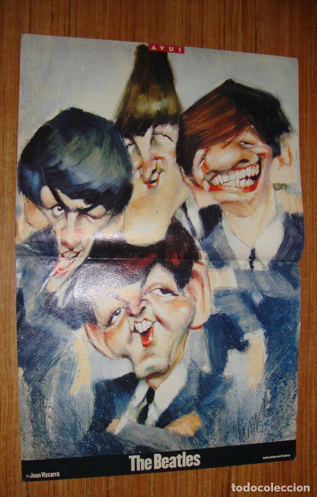 Revistas de m&uacute;sica: THE BEATLES POSTER SACADA REVISTA AVUI DOMINICAL 46 X 30 CM 1995