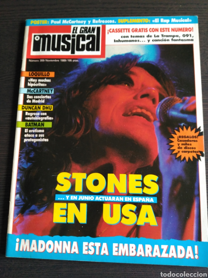 Revistas de m&uacute;sica: El Gran Musical 309. Madonna. Tina Turner. The Rolling Stones.