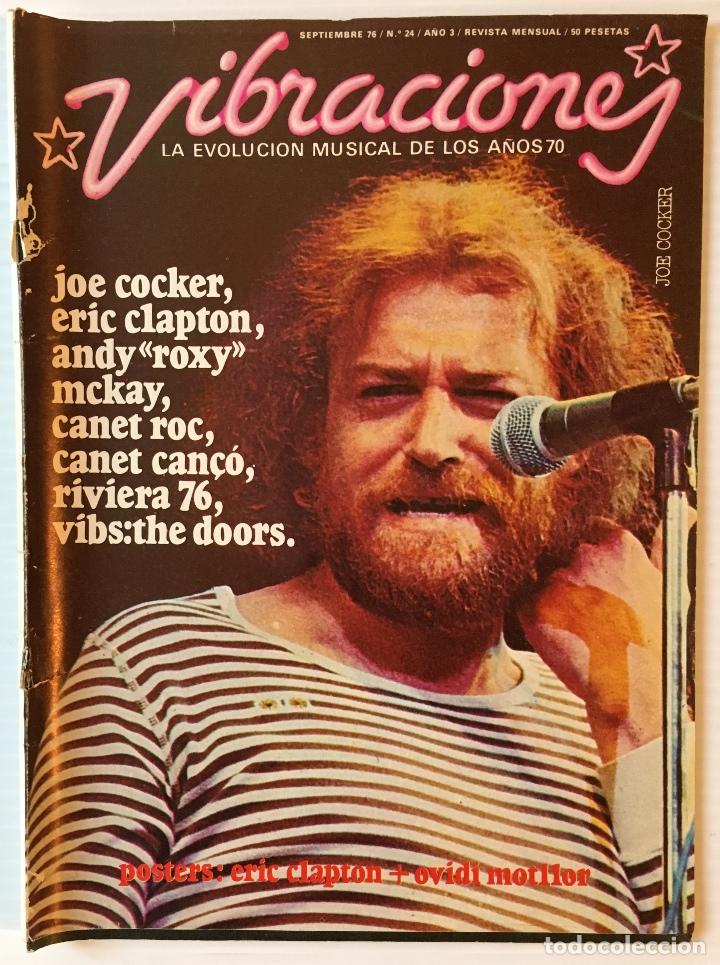 Magazines de musique: VIBRACIONES. SEPTIEMBRE 76. N&ordm;: 24. LA EVOLUCI&Oacute;N MUSICAL DE LOS A&Ntilde;OS 70. REVISTA DE ROCK.