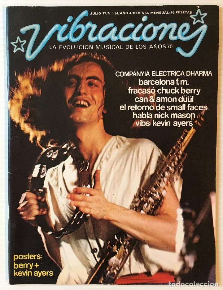 Music magazines: VIBRACIONES. JULIO 77. N&ordm;: 34. COMPANYIA ELECTRICA DHARMA. REVISTA DE ROCK.