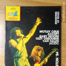 Revistas de música: REVISTA POPULAR 1 ESPECIAL: MONSTERS OF ROCK '84 (AC/DC, MOTLEY CRUE, VAN HALEN...)