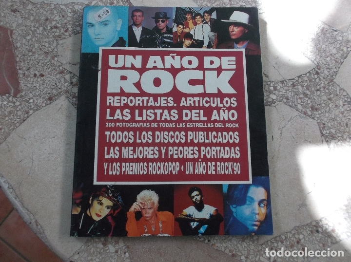 Magazines de musique: un a&ntilde;o de rock,1990, mas de 300 fotos ,reportajes,mejores y peores portadas de discos,guia discos