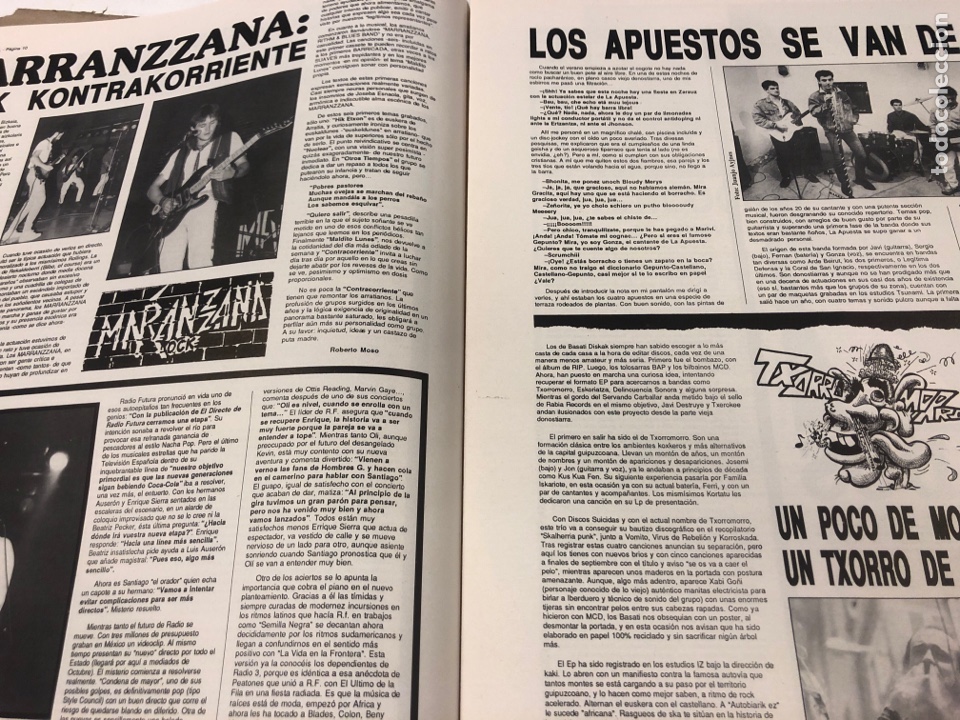 Revistas de música: EL TUBO N° 5 (OCT/NOV. ‘89). JOTAKIE, SURFIN BICHOS, METALLICA, RADIO FUTURA, LOS PRIMORDIALES, LOQU - Foto 4 - 175301459