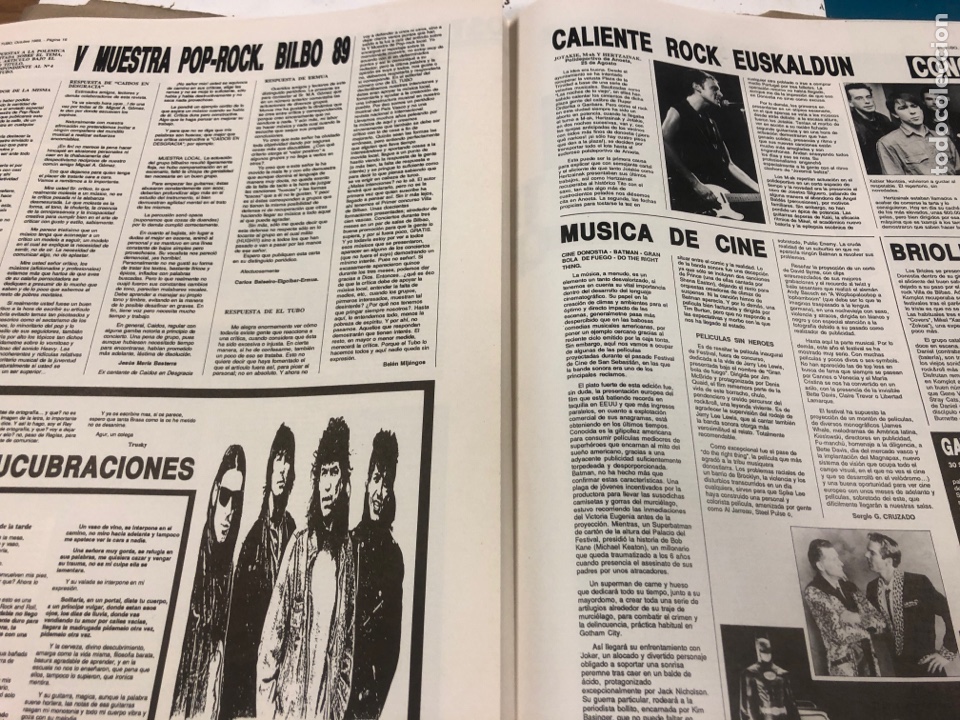 Revistas de música: EL TUBO N° 5 (OCT/NOV. ‘89). JOTAKIE, SURFIN BICHOS, METALLICA, RADIO FUTURA, LOS PRIMORDIALES, LOQU - Foto 6 - 175301459