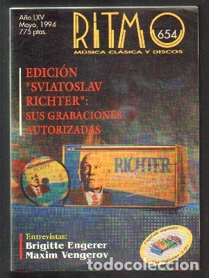 Revistas de m&uacute;sica: REVISTA RITMO N&ordm; 654, A&Ntilde;O LXV, MAYO 1994. A-MU-835