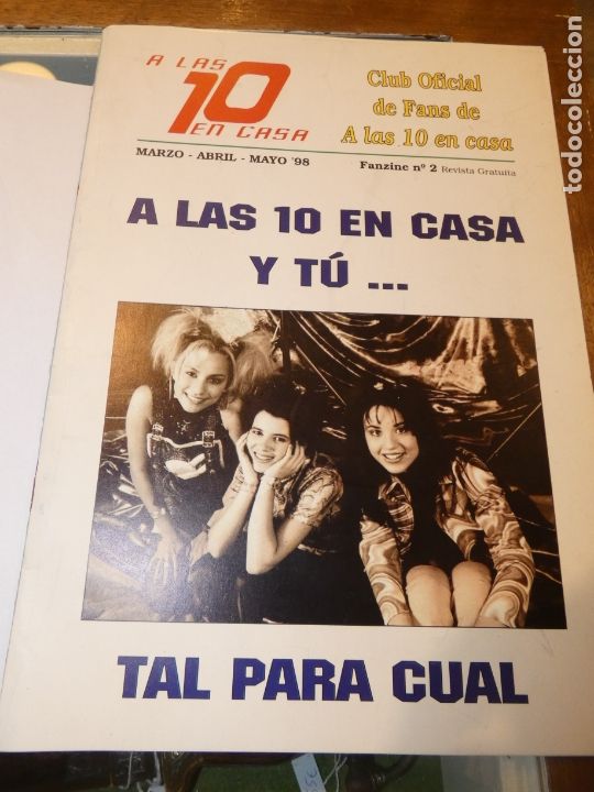 Magazines de musique: Albacete, revista grupo de m&uacute;sica a las 10 en casa a&ntilde;o 1998. mide 20 x 30. faltas