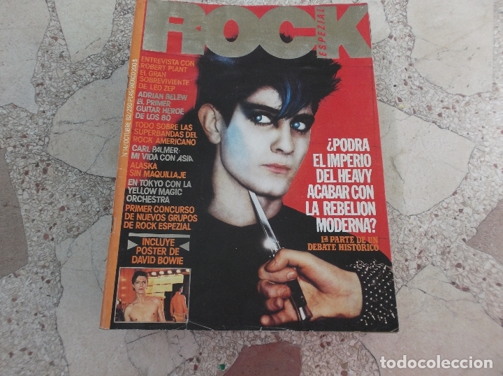 Revistas de m&uacute;sica: ROCK ESPEZIAL N&ordm; 14. POSTER DE DAVID BOWIE. CARL PALMER. ROBERT PLANT. ADRIAN BELEW. YELLOW MAGIC