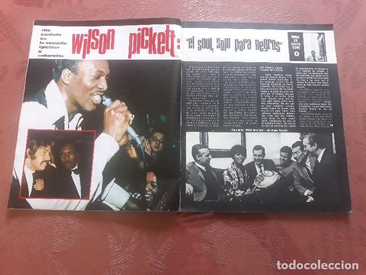 Magazines de musique: ENTREVISTA A WILSON PICKETT -  EL SOUL , SOLO PARA NEGROS  -  4 PAGINAS DE REVISTA DEL 1968