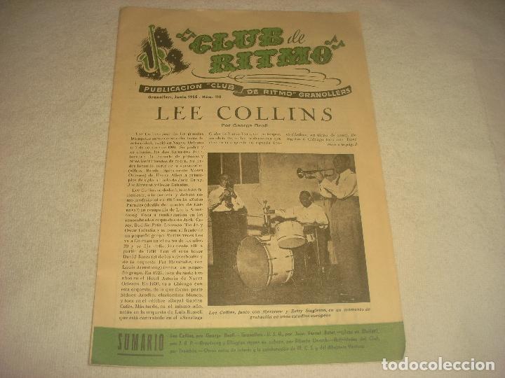 Riviste di musica: CLUB DE RITMO N. 110. JUNIO 1955. EN PORTADA LEE COLLINS