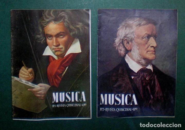 Music magazines: M&Uacute;SICA. Revista quincenal. N&ordm; 1 y 2. 1944-1945