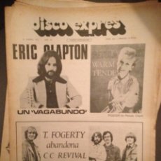 Revistas de música: DISCO EXPRES 114 : ERIC CLAPTON, EZ DOK AMAIRU, CREEDENCE,,XAVIER RIBALTA,.LLACH ,JAIRO, JUAN PARDO. Lote 184558833