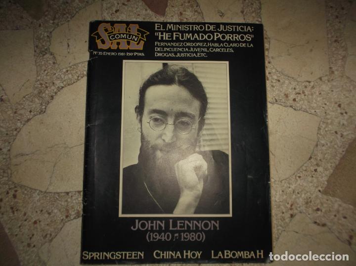 Revistas de m&uacute;sica: sal comun n&ordm; 35, john lennon (1940-1980),springsteen,china hoy, la bomba h,robert palmer