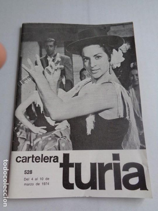 Revistas de m&uacute;sica: Cartelera turia lola flores n&ordm; 528 del a&ntilde;o 1974 con portada y biografia interior