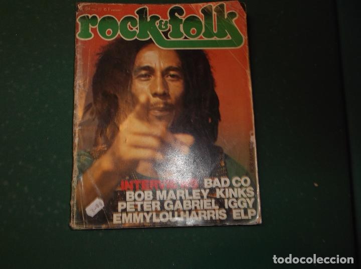 Revistas de m&uacute;sica: rock & folk n&ordm; 124, poster bob marley, kinks,peter grabriel, iugy pop, elp, emmylou harris