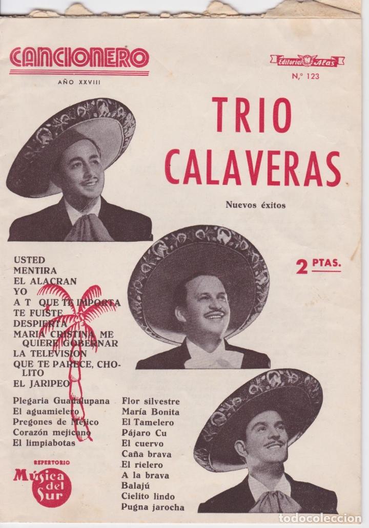 Music magazines: CANCIONERO, EDITORIAL ALAS N&ordm; 123 - TRIO CALAVERAS