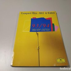 Revistas de música: 0120- CATALOGO COMPLETO CD DCC & VIDEO MUSICA CLASICA 196 PAGINAS 93/94. Lote 361249505