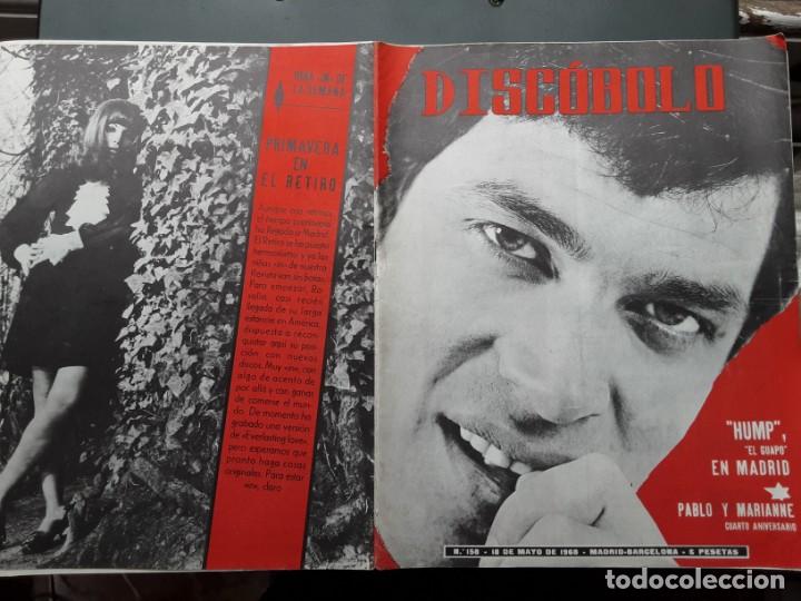 Revistas de m&uacute;sica: DISCOBOLO 158, IVANNA, MASSIEL, FRAN&Ccedil;OISE HARDY, SERGE GAINSBOURG, CON RECORTE DE UN ART&Iacute;CULO DE JAŹ