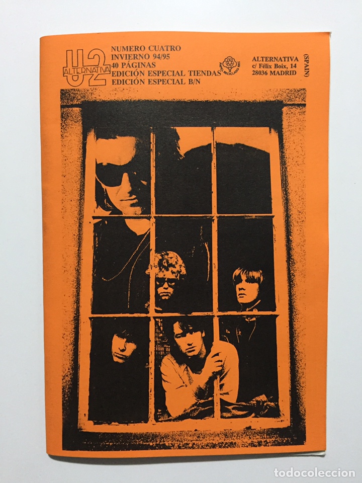 Revistas de m&uacute;sica: U2 ALTERNATIVA - FANZINE REVISTA CLUB DE FANS - N&Uacute;MERO CUATRO - INVIERNO 94/95